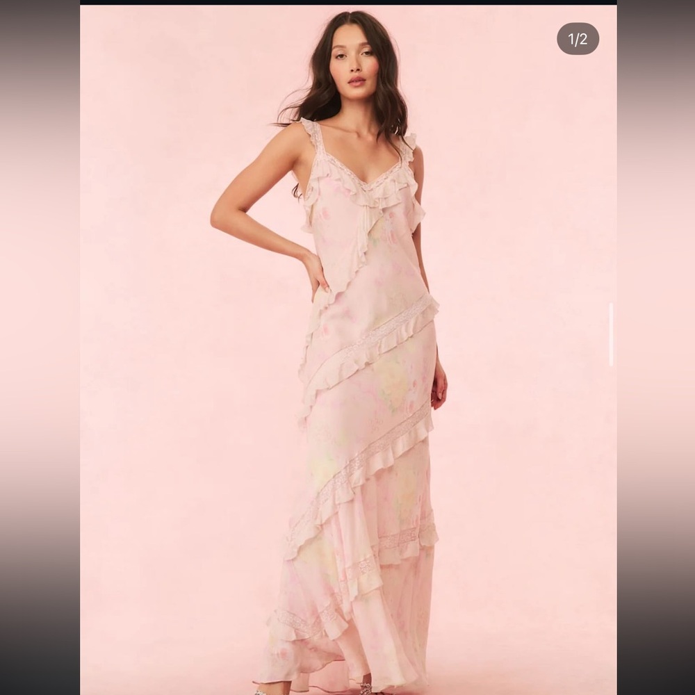 Loveshackfancy Radiance Floral Ruffle Maxi Dress | Strawberry Tart
